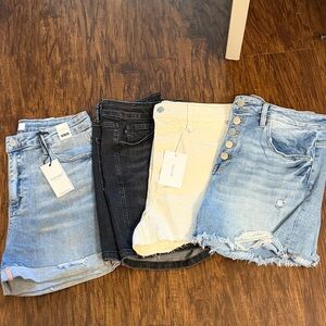 Judy Blue Women's Jean Shorts in Blue, Black, and White